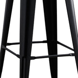Backless Lightweight Bar Stools (Set of 2) - Black