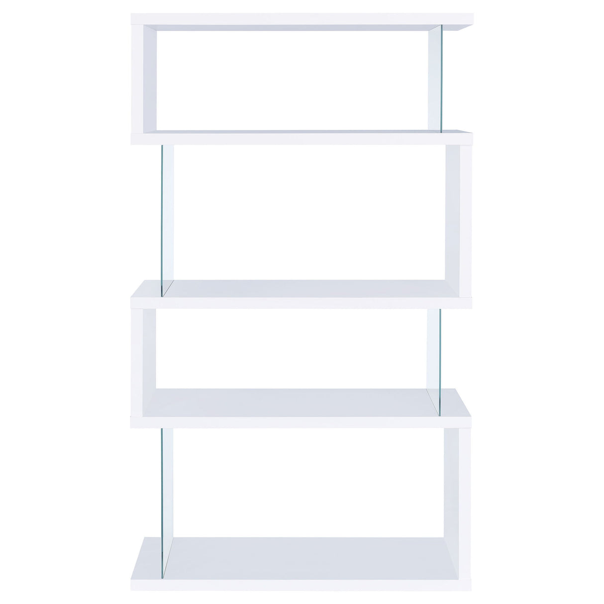 Elias - 4 Shelf Bookshelf With Zigzag Design