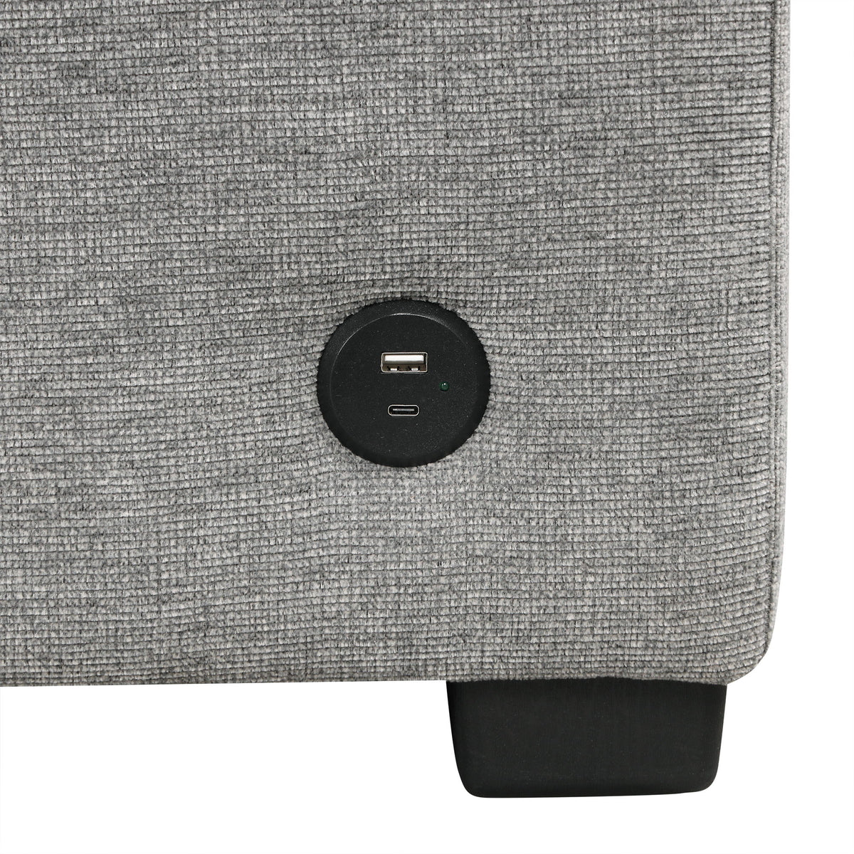 Single Pull Out Sofa Bed With USB Ports And Cup Holders