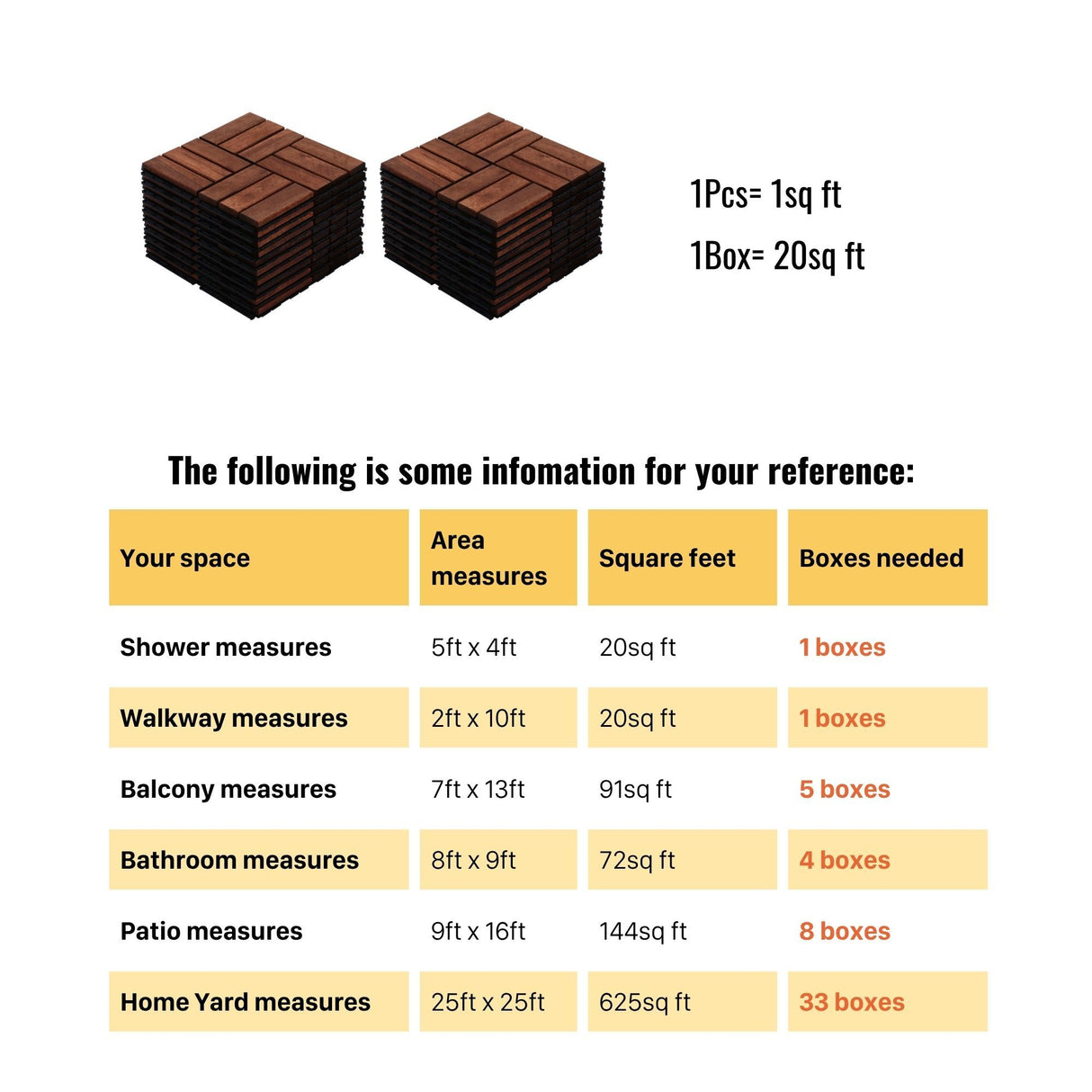 Interlocking Deck Tiles Checker Pattern, Square Acacia Hardwood Outdoor Flooring For Patio, Bancony, Pool Side