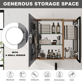 Wall Mounted Bathroom Cabinet & Adjustable Shelves - Imitative Oak