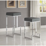 Upholstered Bar Stool With High-Shine Legs