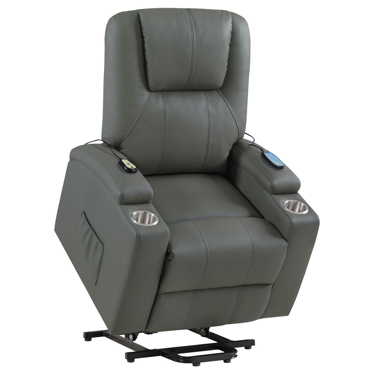Macklin - Power Lift Massage Recliner With Heat And Dual Cupholders