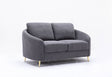 Yuina - Linen Loveseat - Gray - Stationary Loveseats - Alpine Outlets