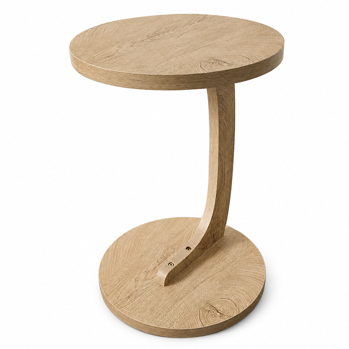 C - Shaped End Table With Sturdy Base