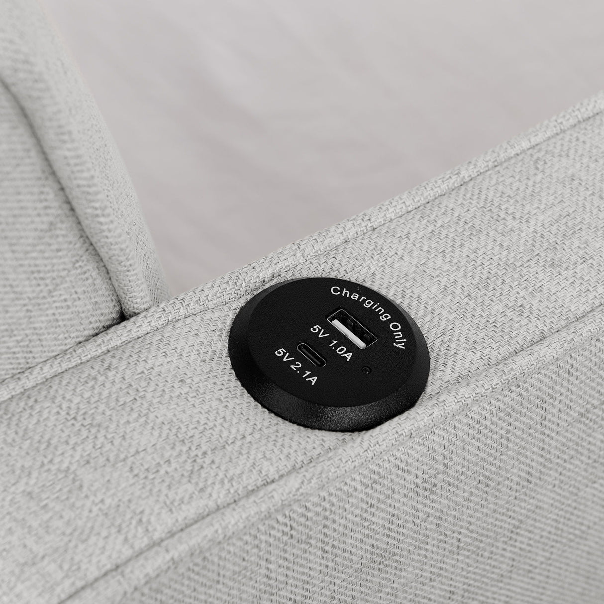 Daybed With Pop Up Trundle And USB Charging Armrest