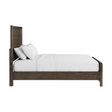 Panel Bed Frame With Unique Headboard And Included Slats