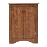 Triangle Bathroom Storage Cabinet With Adjustable Shelves, Freestanding Floor Cabinet For Home Kitchen