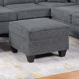 5 Piece Sectional Set Left Arm Loveseat With USB Port Corner Wedge Ottoman Armless Chair Right Arm Loveseat With Chaise - Gray / Slate