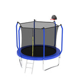 Trampoline With Basketball Hoop, Astm Approved Reinforced Type Outdoor Trampoline With Enclosure Net - Trampolines - Alpine Outlets