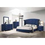 Upholstered 2 Drawer Nightstand With Accents
