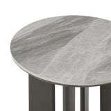 Ciela - 5-Piece Outdoor Sofa Lounge Set With Sintered Stone Tables - Gray / Dark Bronze