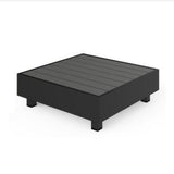 Patio Sectional Set With Modular Armless Chairs And Coffee Table - Gray