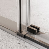 Frameless, Single Sliding Soft Close Shower Doors, 5/16" Sgcc Tempered Glass