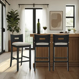 Ren - 30" Bar Height Rubberwood Barstool