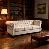 Chesterfield 3 Seater Sofa With Rolled Arms