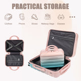Luggage Set 14" / 20" With Combination Lock And Cosmetic Case