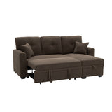 Sleeper Sectional With Pull Out Bed, Reversible Chaise