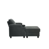 Accent Chair With Storage Ottoman, Reclining Single Chaise Lounge With Cupholders And USB, C Ports