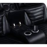 Isadora - Power Reclining Loveseat With Dual USB Charging And Built In Bluetooth Speaker - Black