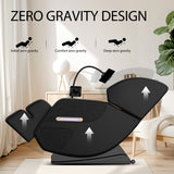 Zero Gravity Massage Chair Recliner, 10 Massage Heads And Full Body Air Pressure - Black