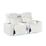 Electra - Power Reclining Set With Power Headrests, Massage And LED Lighting