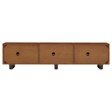 Harper - TV Stand Media Console With Curved Doors - Brown