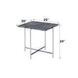 Adelae - End Table - Gray / Chrome - End Tables - Alpine Outlets