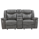 Carmen - Cool Motion Loveseat With Storage, With Reclining Function And Built In Storage - Gray