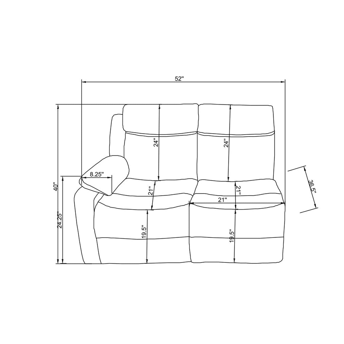 Blanche - Sectional Sofa With LED Lighting And Integrated Speaker - Gray