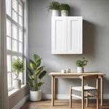 Shaker Wall Cabinet With Soft Close Hinges, Adjustable Shelves, Double Door
