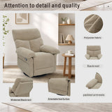 Swivel Rocker Recliner Chair With Manual Recline For Living Room