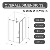 Corner Sliding Shower Door And Shower Base Combo Kit No Drain Kit - Matte Black