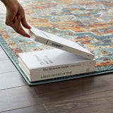 5x8 Multicolored Distressed Vintage Floral Medallion Area Rug - Mats and Rugs - Alpine Outlets