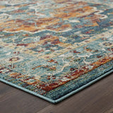 5x8 Multicolored Distressed Vintage Floral Medallion Area Rug - Mats and Rugs - Alpine Outlets