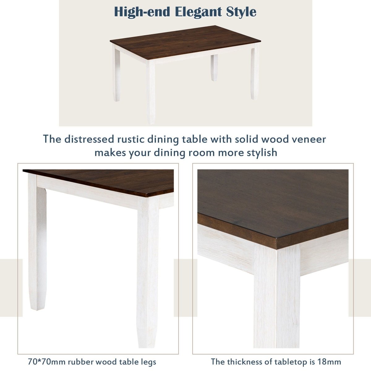 6 Piece Dining Set With 4 Upholstered Chairs & Bench - Walnut - 6 Piece Dining Room Sets available at Alpine Outlets in Denver
