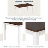 6 Piece Dining Set With 4 Upholstered Chairs & Bench - Walnut - 6 Piece Dining Room Sets available at Alpine Outlets in Denver