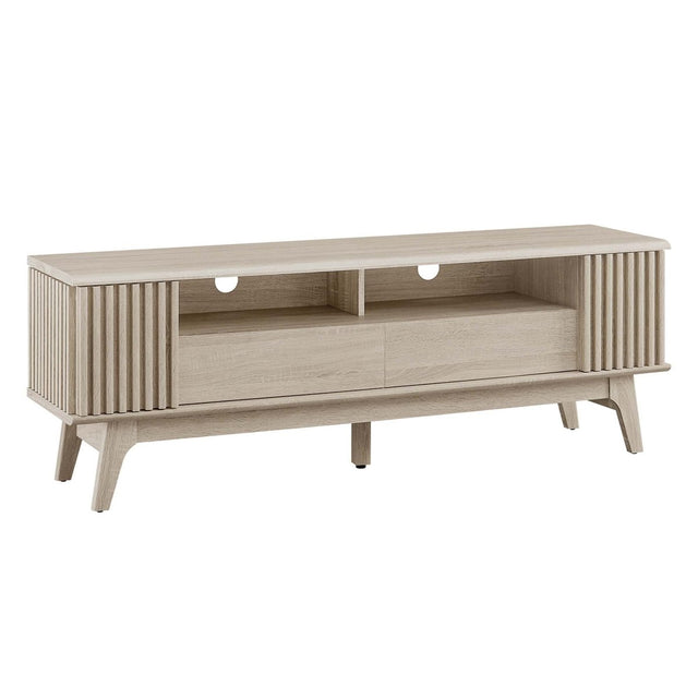 60 Inch Elegant Slatted TV Stand - TV Stands available at Alpine Outlets in Denver