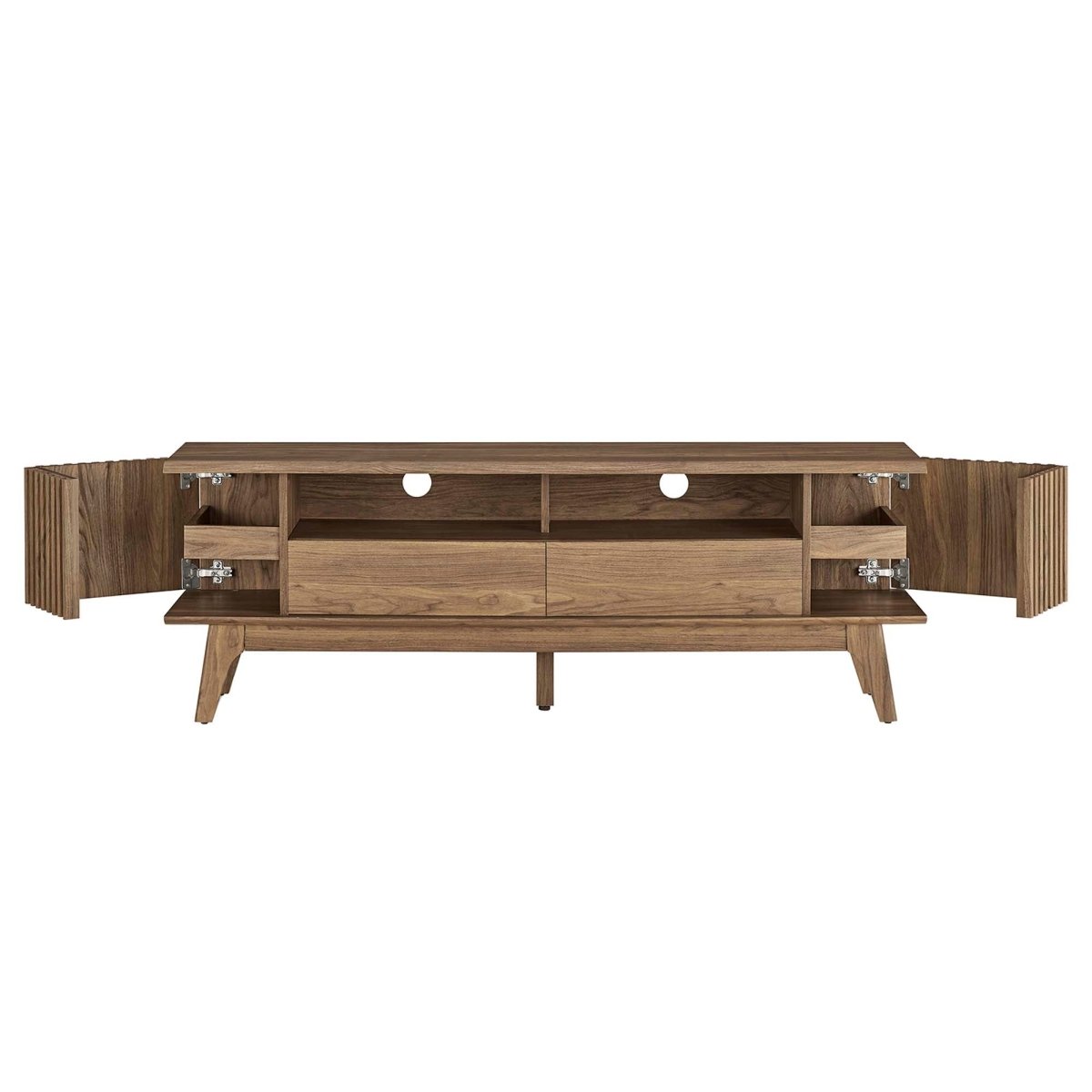 60 Inch Elegant Slatted TV Stand - TV Stands available at Alpine Outlets in Denver