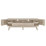 60 Inch Elegant Slatted TV Stand - TV Stands available at Alpine Outlets in Denver