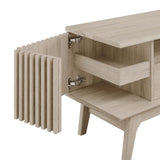 60 Inch Elegant Slatted TV Stand - TV Stands available at Alpine Outlets in Denver