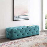 60 Inch Luxurious Tufted Button Performance Velvet Bench - Benches available at Alpine Outlets in Denver