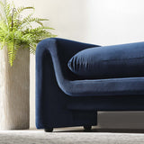 60 Inch Performance Velvet Accent Bench with Wavy Silhouette and Removable Cushion - Benches available at Alpine Outlets in Denver