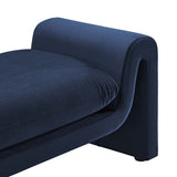60 Inch Performance Velvet Accent Bench with Wavy Silhouette and Removable Cushion - Benches available at Alpine Outlets in Denver