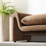 60 Inch Performance Velvet Accent Bench with Wavy Silhouette and Removable Cushion - Benches available at Alpine Outlets in Denver