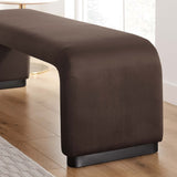 60 Inch Performance Velvet Waterfall Long Bench with Metal Base - Benches available at Alpine Outlets in Denver