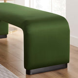 60 Inch Performance Velvet Waterfall Long Bench with Metal Base - Benches available at Alpine Outlets in Denver