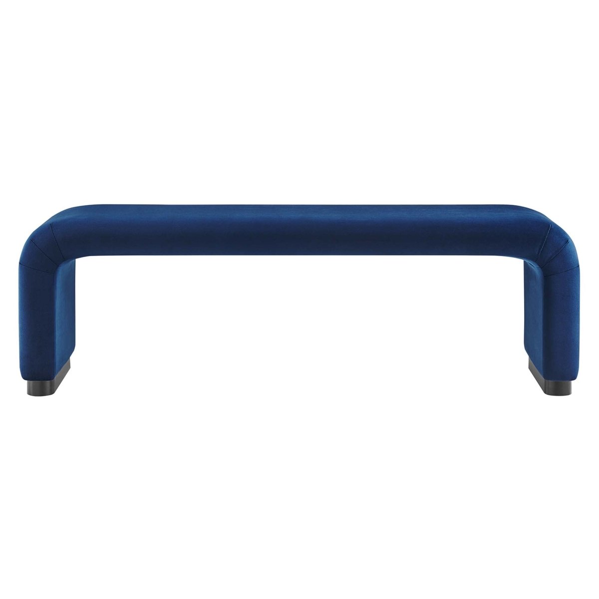 60 Inch Performance Velvet Waterfall Long Bench with Metal Base - Benches available at Alpine Outlets in Denver
