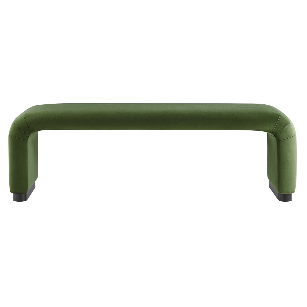 60 Inch Performance Velvet Waterfall Long Bench with Metal Base - Benches available at Alpine Outlets in Denver