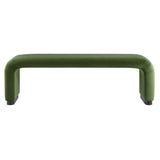 60 Inch Performance Velvet Waterfall Long Bench with Metal Base - Benches available at Alpine Outlets in Denver